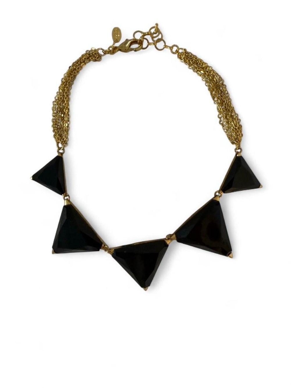Amrita Singh Reversible Triangle Necklace - Black and Gold